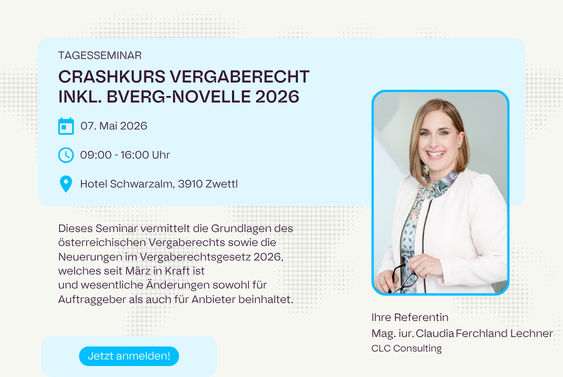 Crashkurs Vergaberecht inkl. BVerG-Novelle 2026