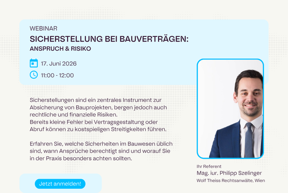 Sicherstellung bei Bauverträgen: Anspruch & Risiko